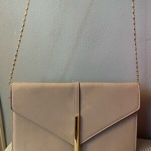 Elegant Beige Chain Strap Bag